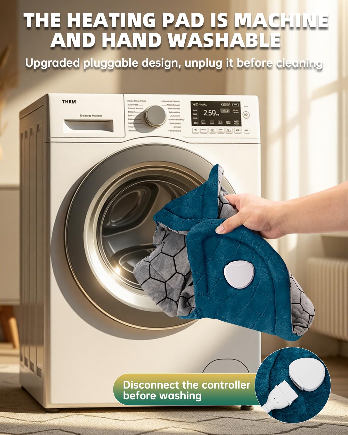 AASSOO Tejido ultra suave, lavable a máquina para limpieza fácil.