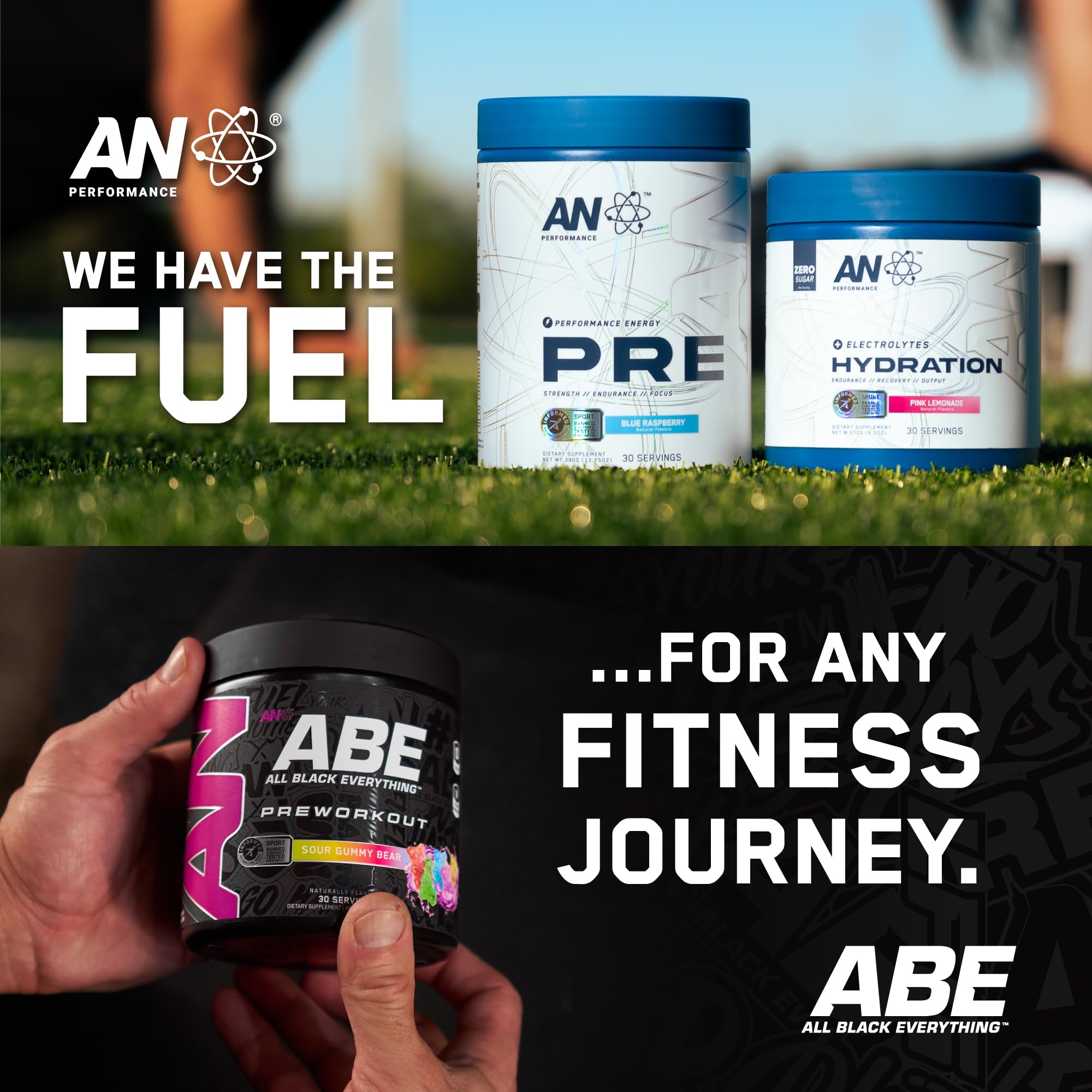 ABE All Black Everything Creatina Monohidrato, uso diario para entrenamientos consistentes.
