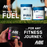 ABE All Black Everything Creatina Monohidrato, uso diario para entrenamientos consistentes.