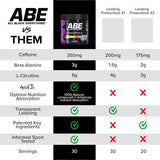 ABE All Black Everything sabores variados para diferentes preferencias de entrenamiento