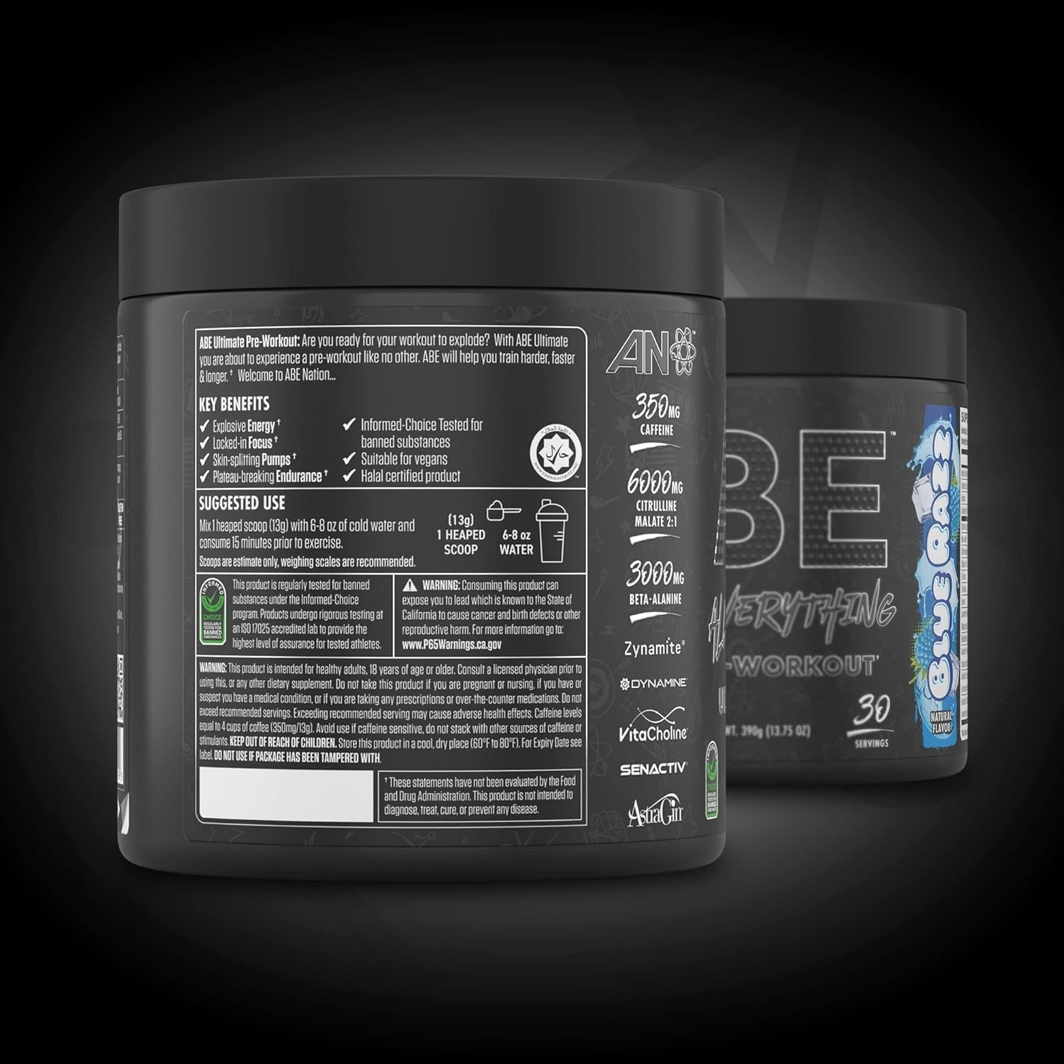 ABE All Black Everything práctico para uso en gimnasio y sesiones intensas