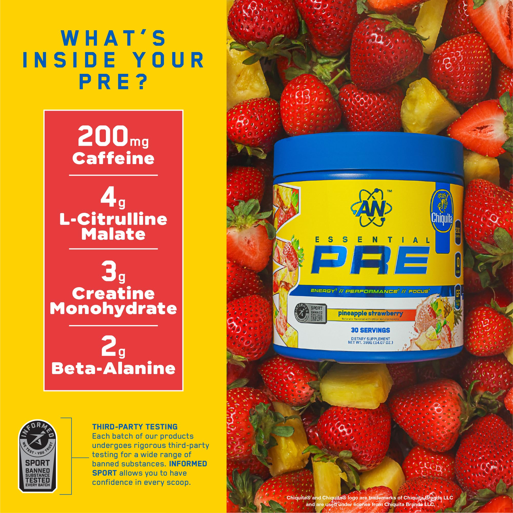 ABE Essentials Pre: mezcla en agua para energía sostenida y enfoque