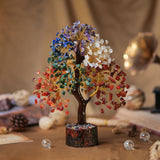 ABHISUBYA Árbol de cristal para meditación, calma y equilibrio.