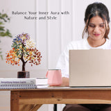 ABHISUBYA Árbol Feng Shui con siete chakras, ideal para sala.