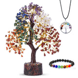 ABHISUBYA Arbol de los Siete Chakras con gemas, armonía energética en casa.