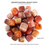 ABHISUBYA Carnelian tono naranja brillante para rituales y enfoque creativo.