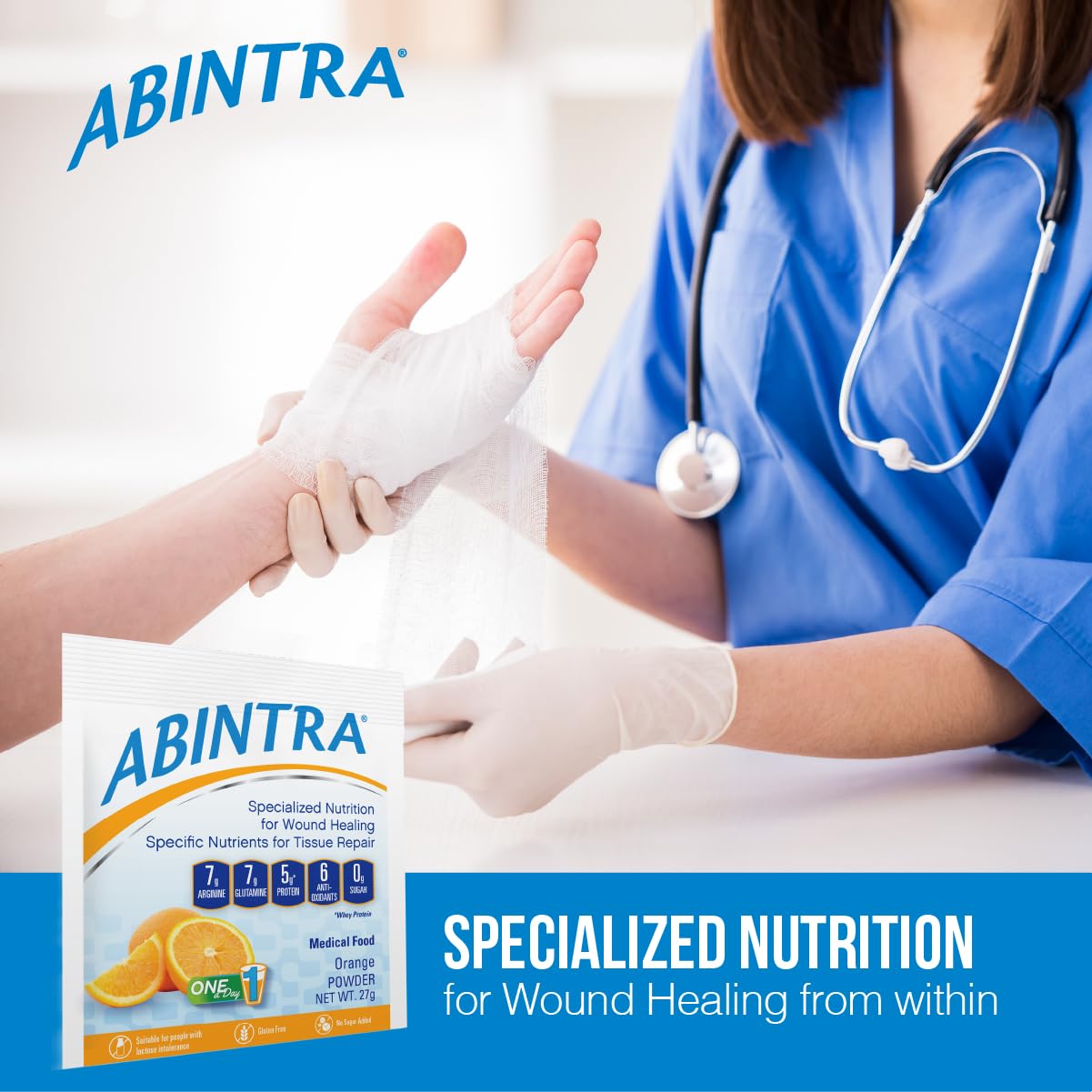 ABINTRA con arginina para favorecer la síntesis de proteínas.