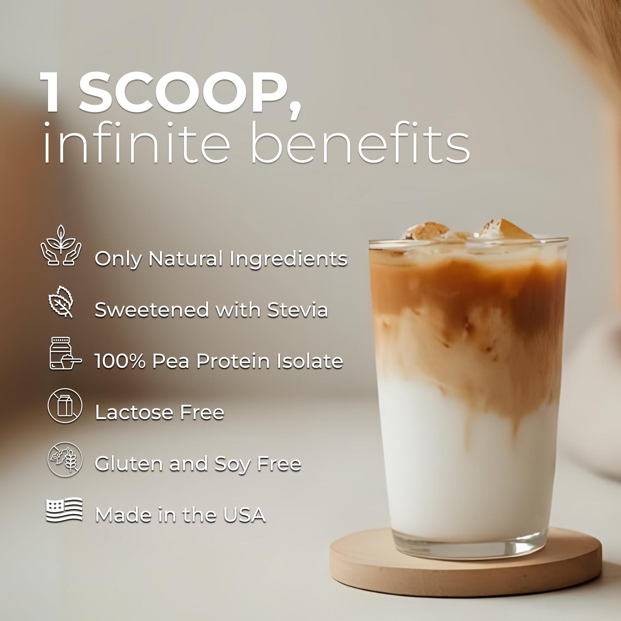About Time Coffee + Vegan Protein Mochaccino: batidora para mezclar sin grumos.