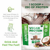 About Time Proteína Vegana Chocolate: etiqueta con ingredientes simples para consumidores conscientes