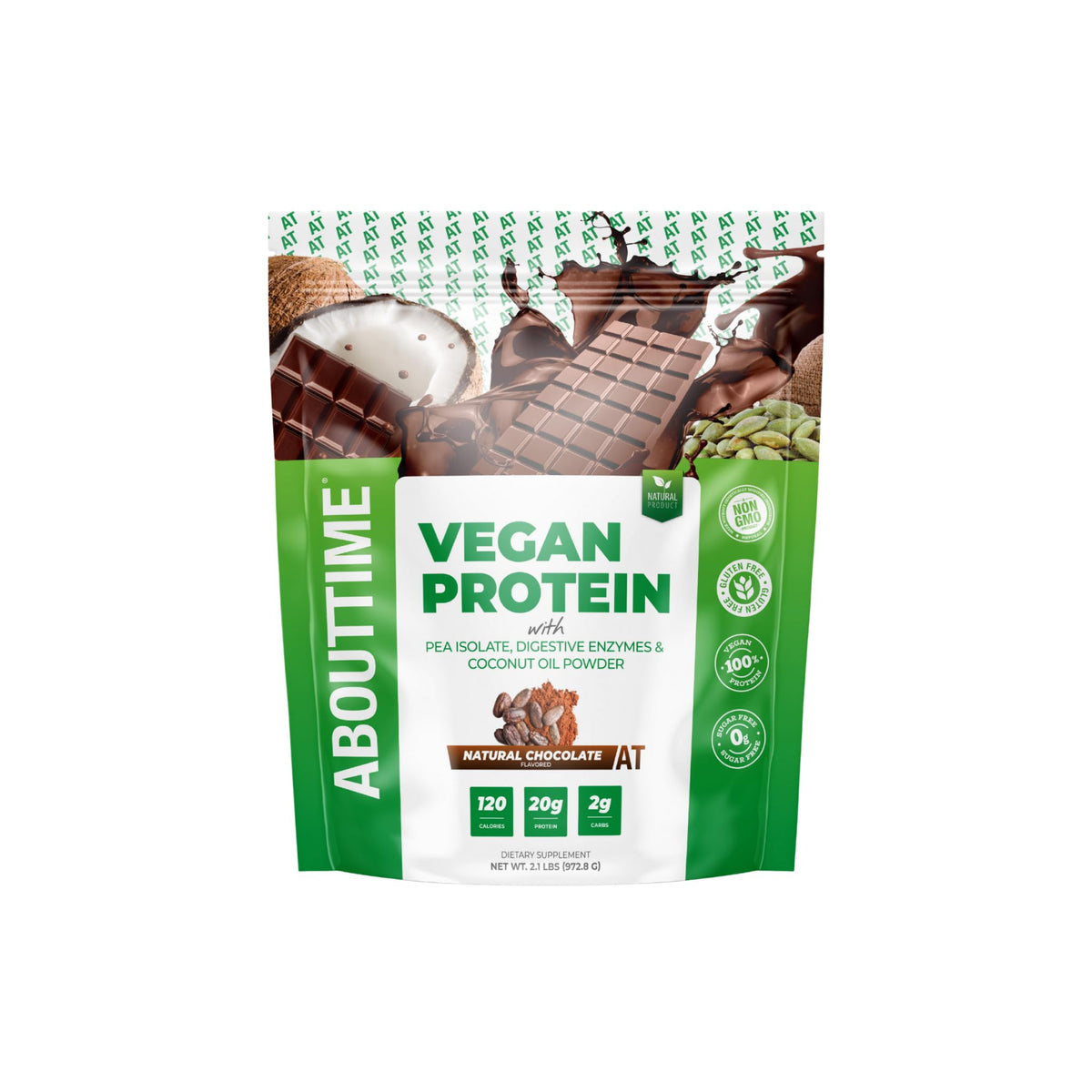 About Time Proteína Vegana Chocolate: polvo para batidos cremosos y rápidos