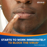 Abreva 10% Docosanol aplicación precisa en el labio para inicio de brote.