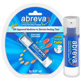 Abreva 10% Docosanol bote con bomba para uso rápido y portátil.