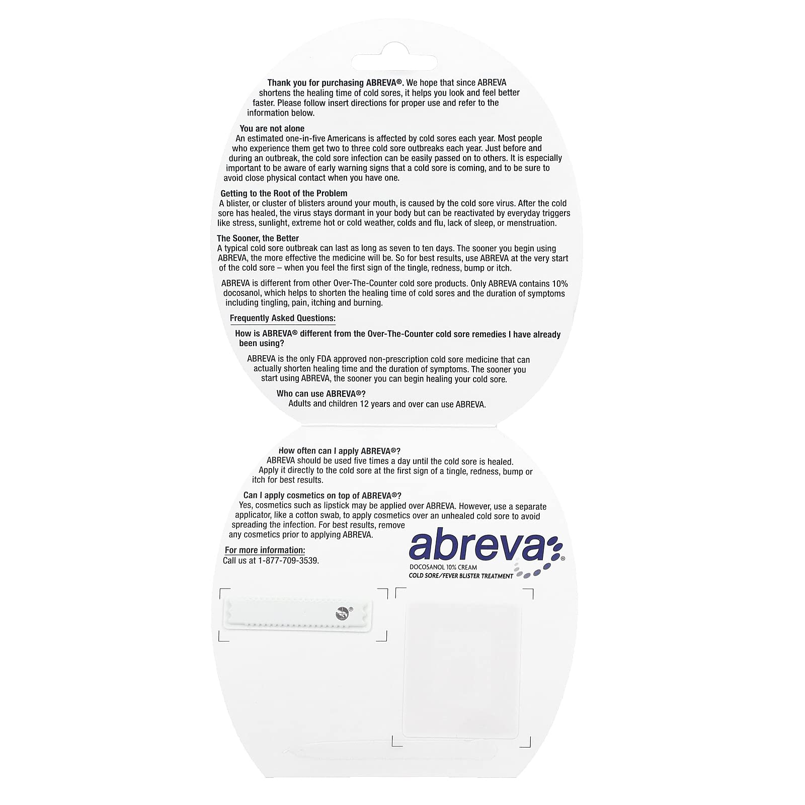 Abreva Crema, diseño compacto para viaje