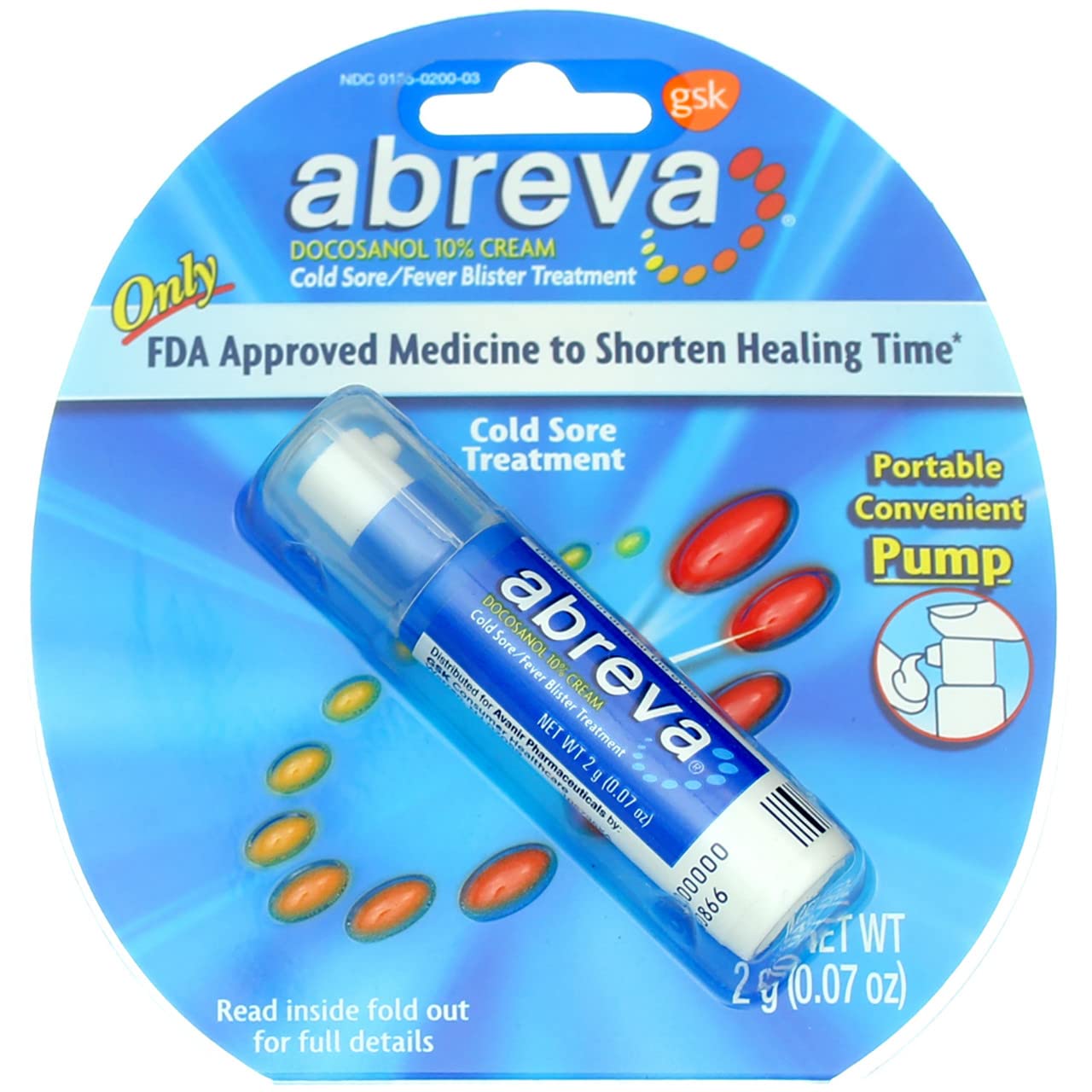 Abreva caja de empaque para almacenamiento práctico y discreto