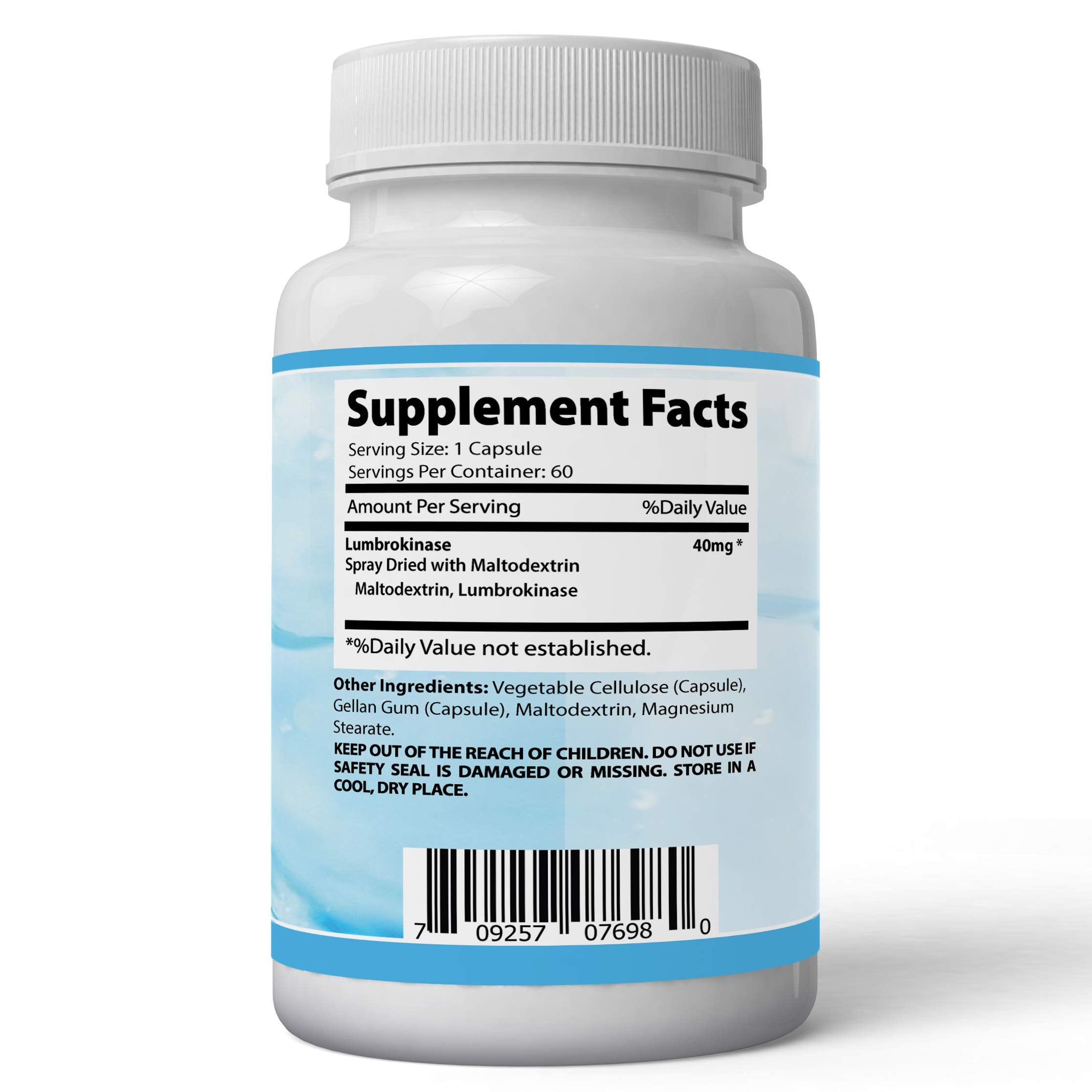Detalle de cápsula Absonutrix Lumbrokinase, fácil de usar y de calidad