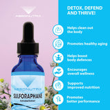 Absonutrix sulforafano activado y estabilizado: etiqueta visible para control de dosis diaria.