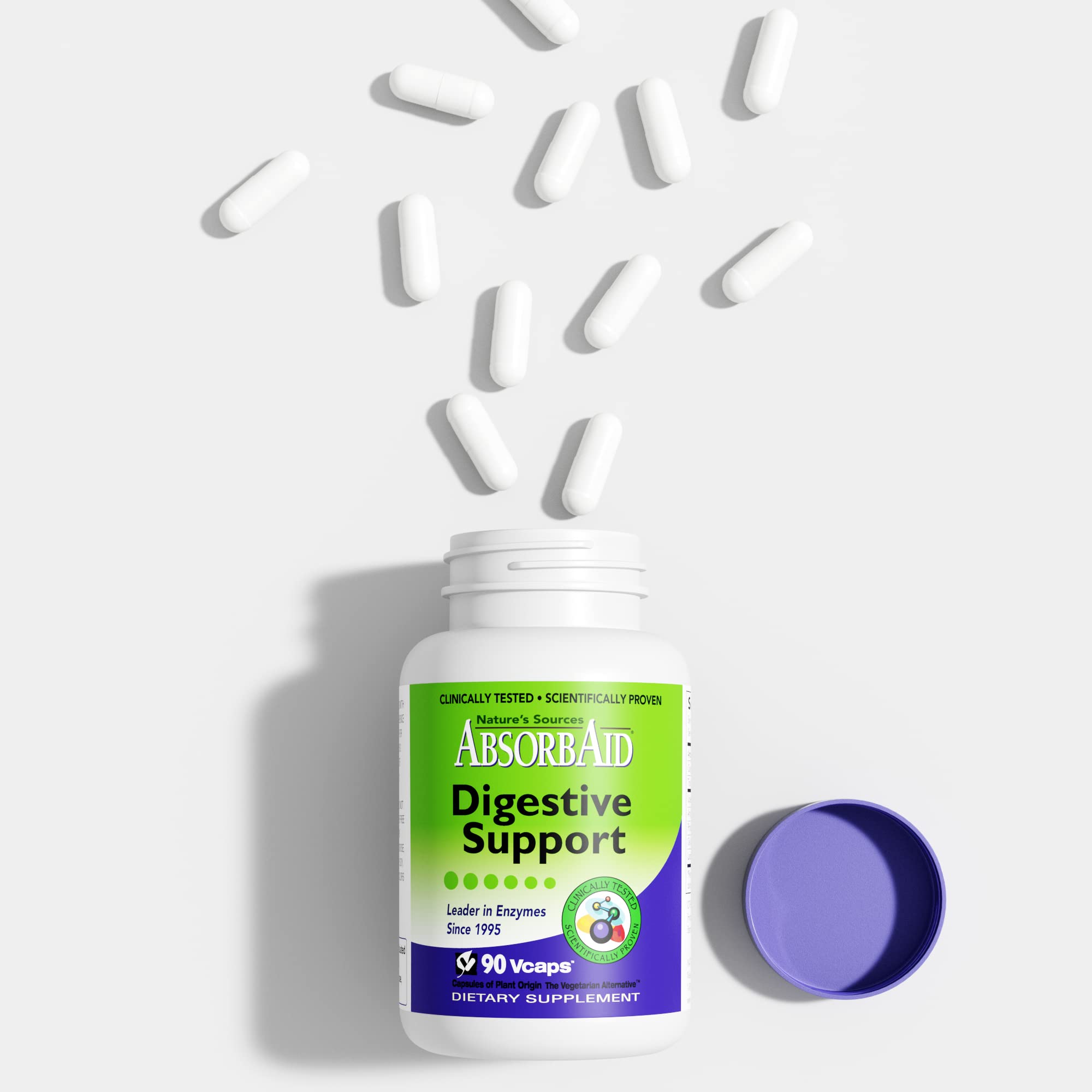 AbsorbAid Digestivo: cápsulas fáciles de tragar para uso con las comidas.