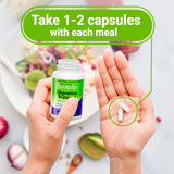AbsorbAid Digestivo: detalle de etiqueta que destaca enzimas vegetales.