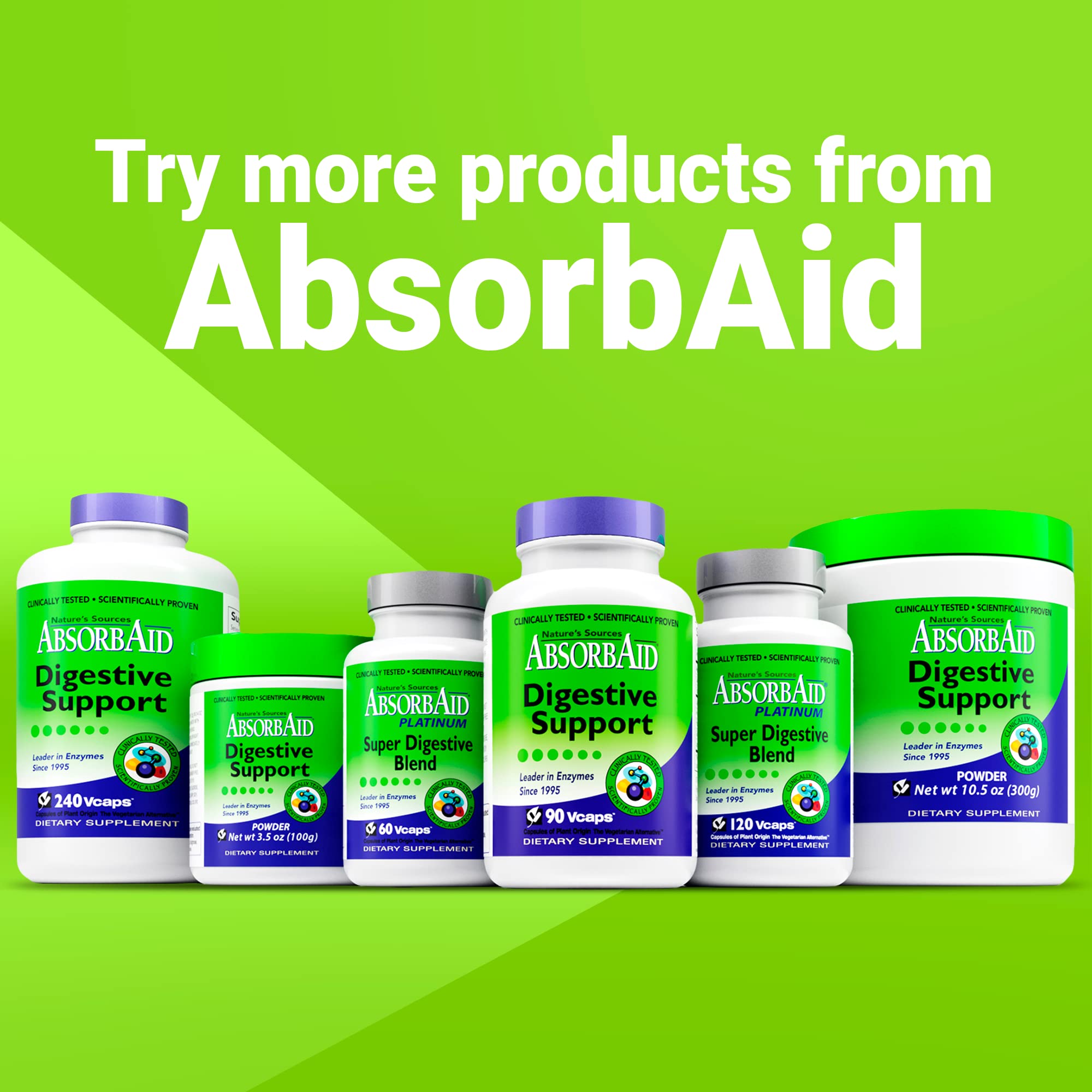 AbsorbAid Digestivo: frente del envase con información clave de uso.