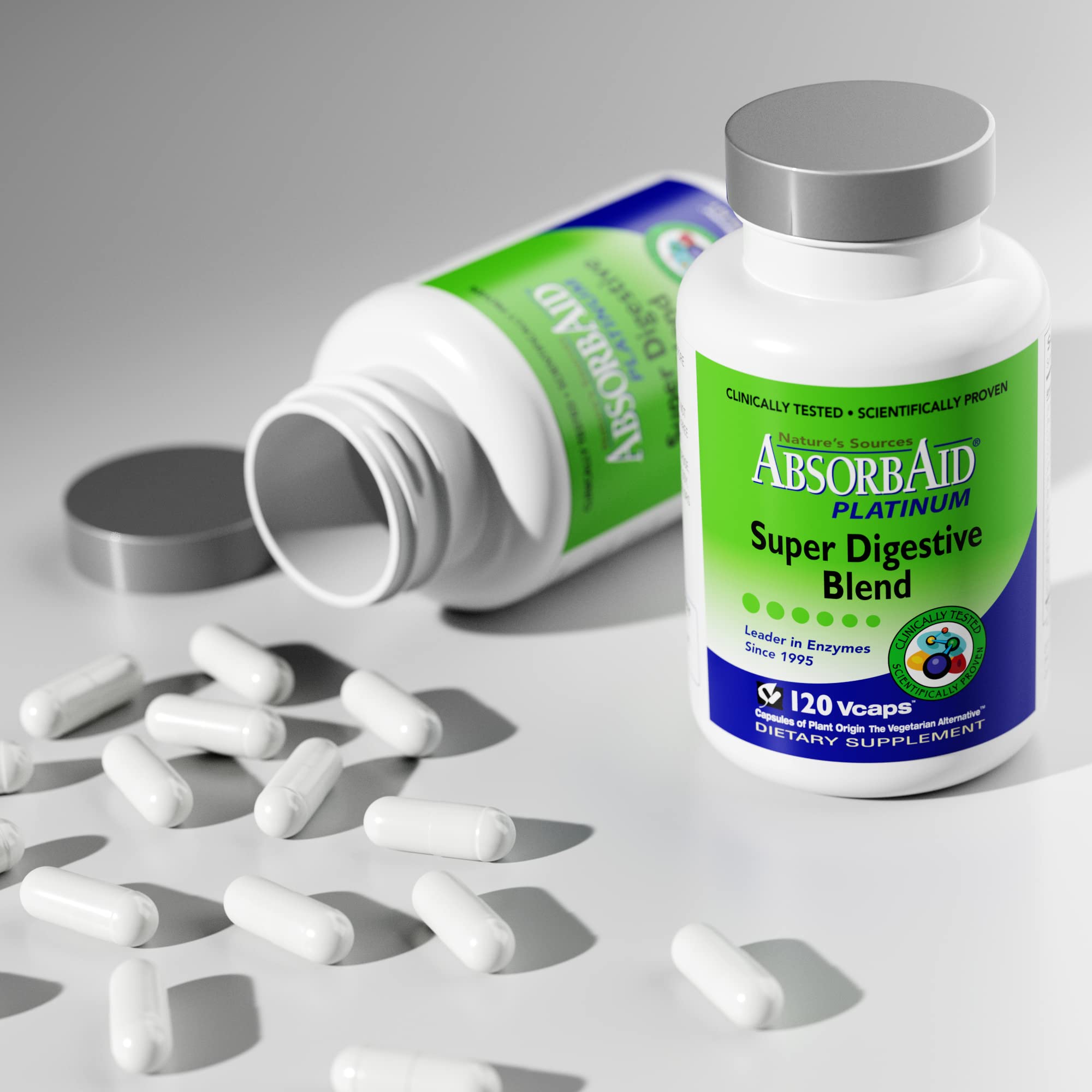 AbsorbAid Platinum, botella lateral, toma rápida y conveniente.