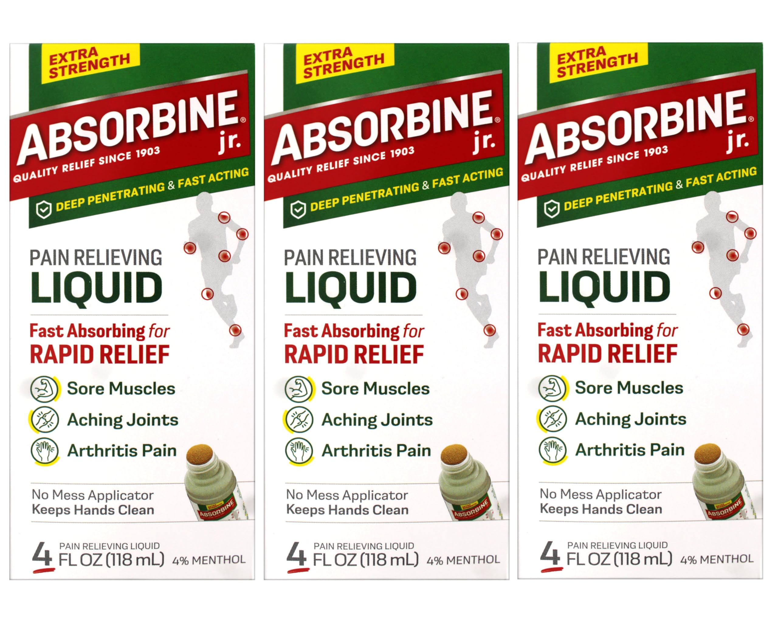 ABSORBINE JR. botella con aplicador sin desorden para aplicación limpia
