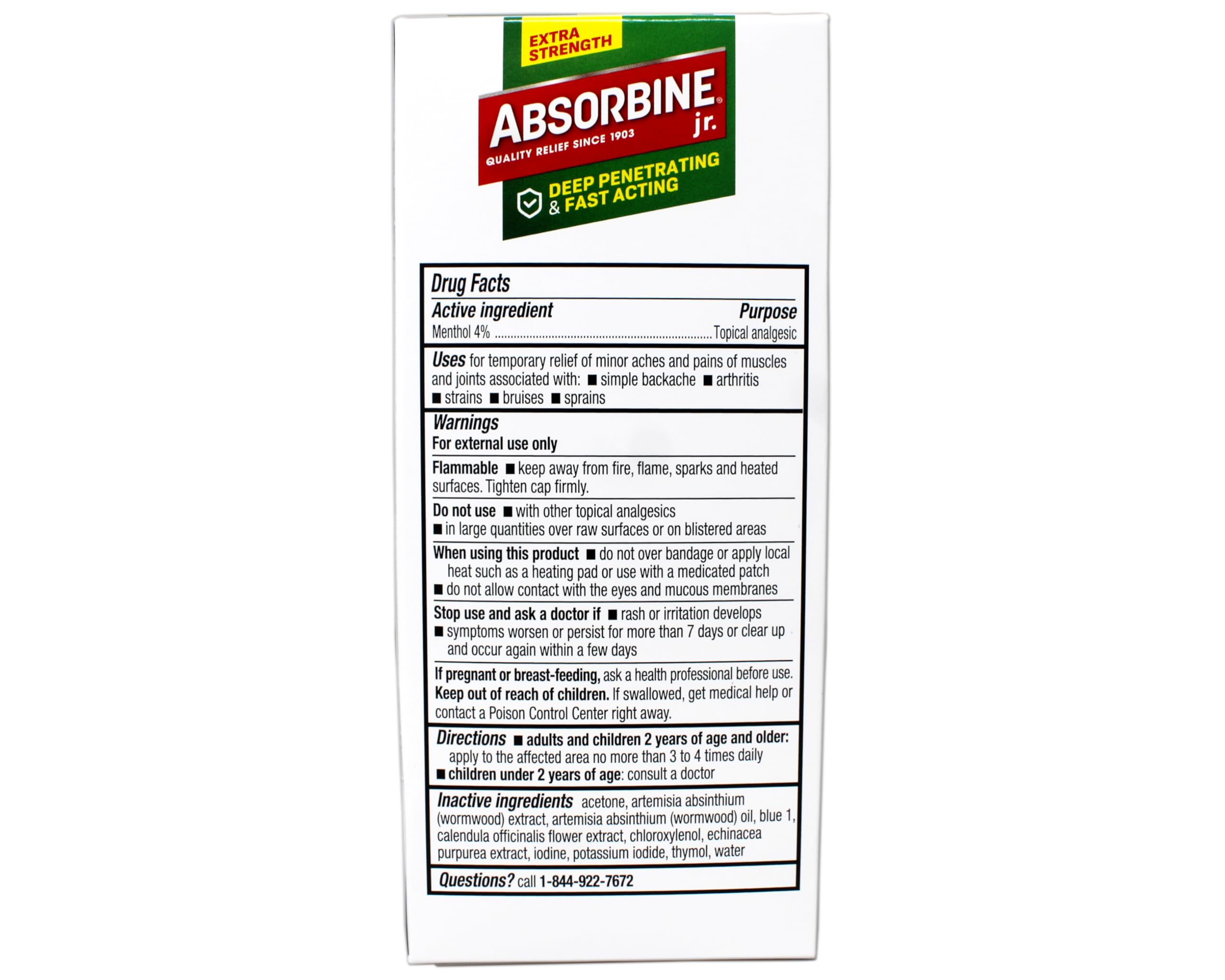 ABSORBINE JR. mentol potente aporta alivio y relajación