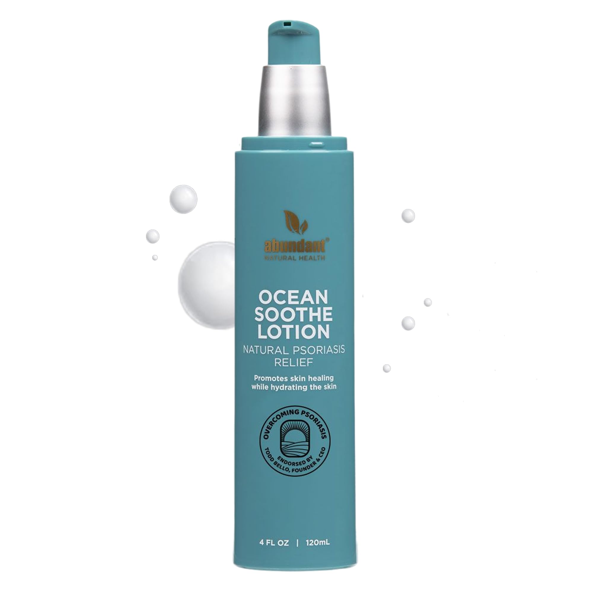 Abundant Natural Health Ocean Soothe Lotion, botella vertido, alivio suave para piel