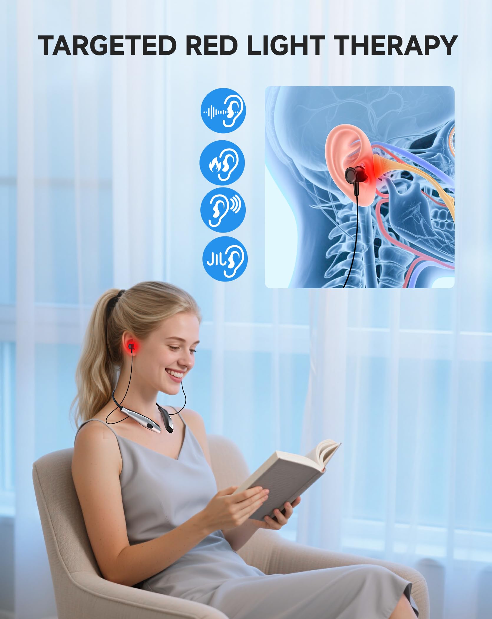 ABXMAS cuello ajustable para uso manos libres durante relajación