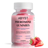 ABYST gomitas feromona para mujeres, bote visible, rutina diaria.