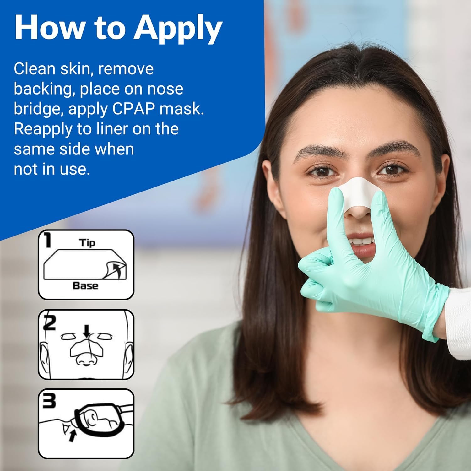 Acanthus barrera piel CPAP doble: protege la piel nasal manteniendo el sellado.