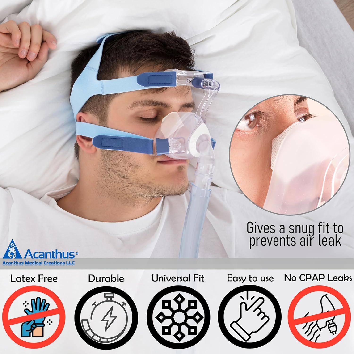 Acanthus cuidado piel nariz CPAP: experiencia nocturna más suave y sin irritaciones.