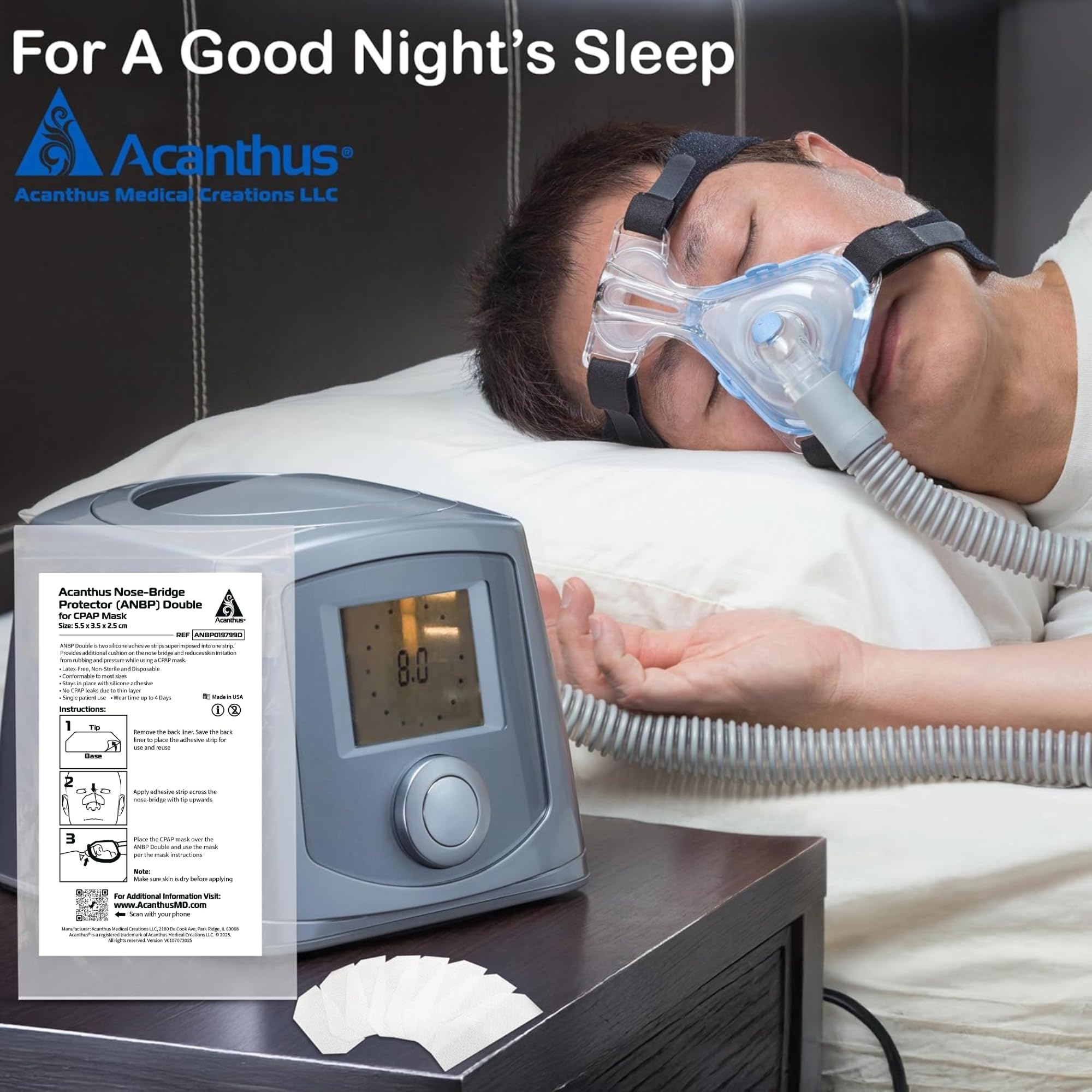 Acanthus uso individual CPAP almohadilla: higiene y frescura para cada usuario.