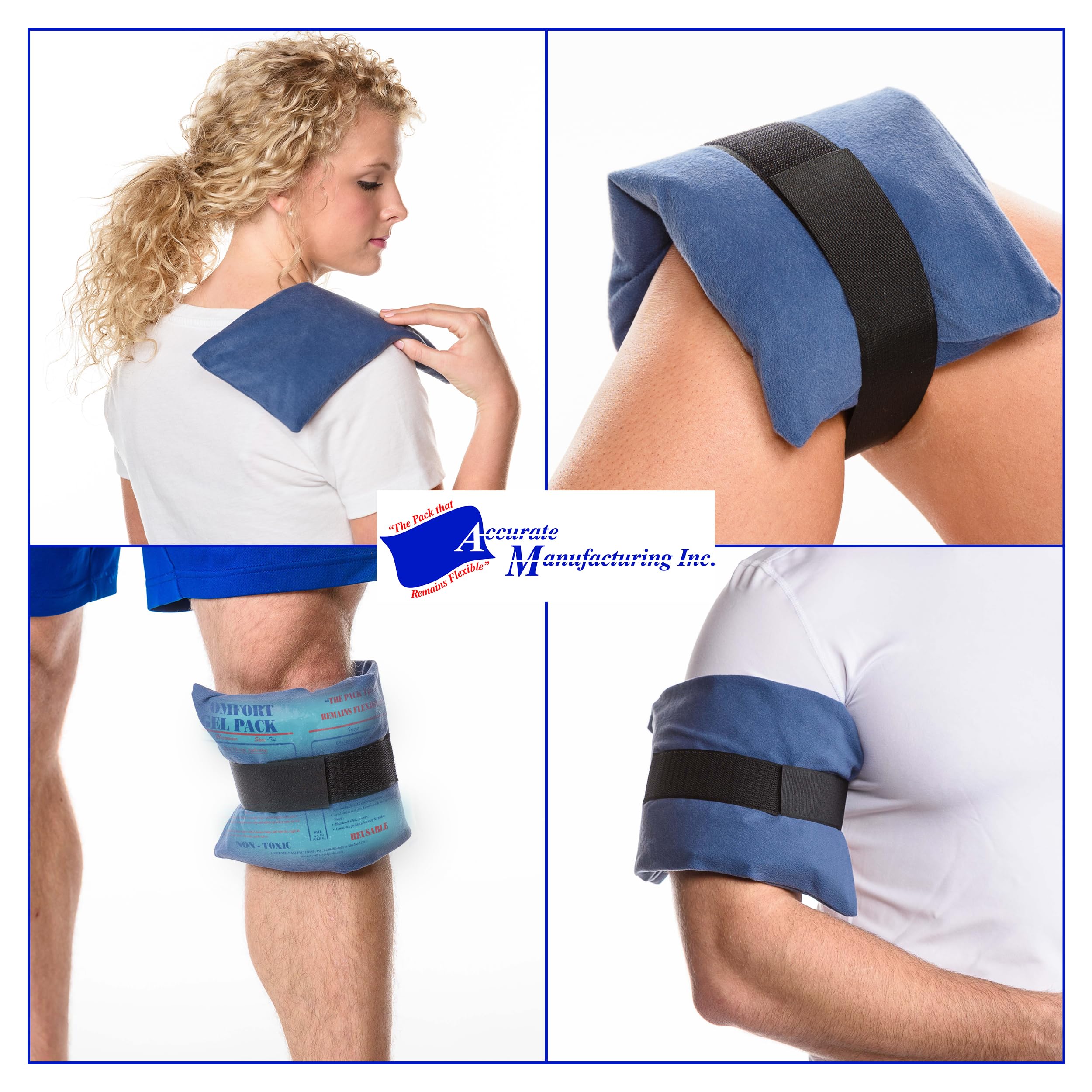 Gel pack Accurate Manufacturing, solución reutilizable para recuperación muscular en casa.