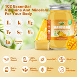 ACEYO gel musgo de mar irlandés mango piña, perfecto para smoothies nutritivos.