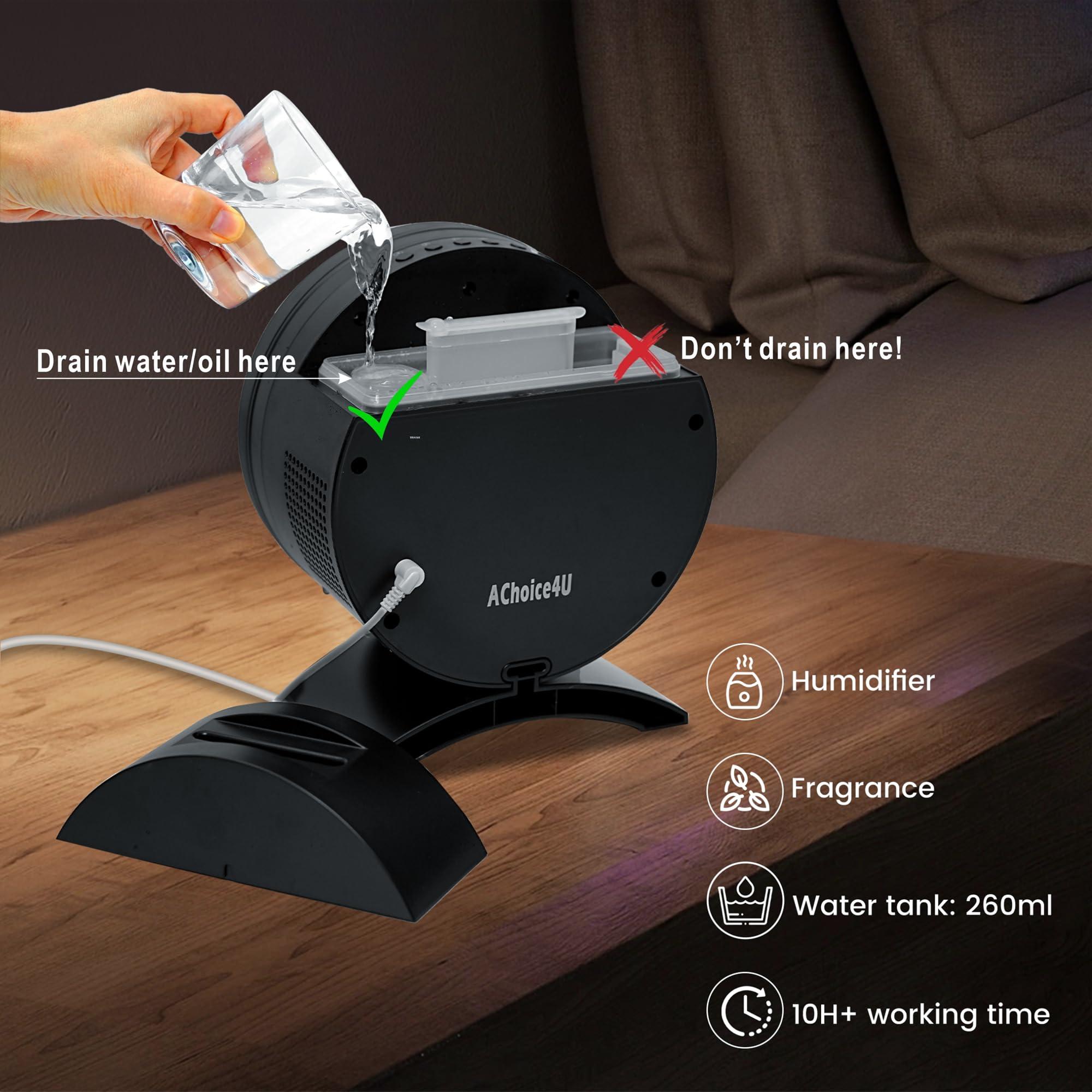 AChoice4U difusor aroma con control remoto para ajustes cómodos
