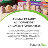 acidophi-kidz forma de animal masticable, listo para merienda de niños con sabor a frambuesa