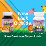acidophi-kidz tabletas con forma de animal, sabor frambuesa, atractivas para niños
