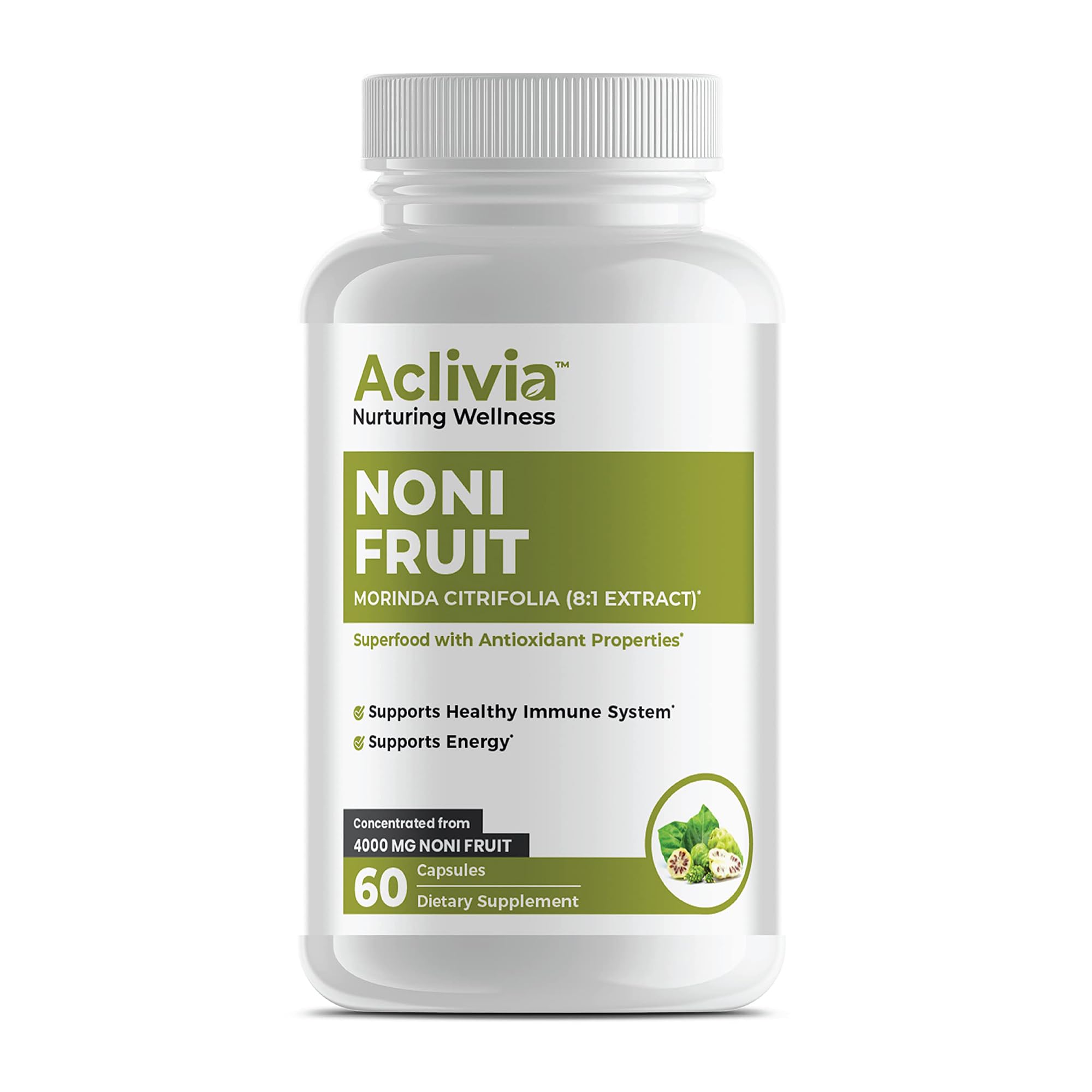 Aclivia Noni hawaiano cápsulas: cápsulas de 4000 mg para bienestar diario