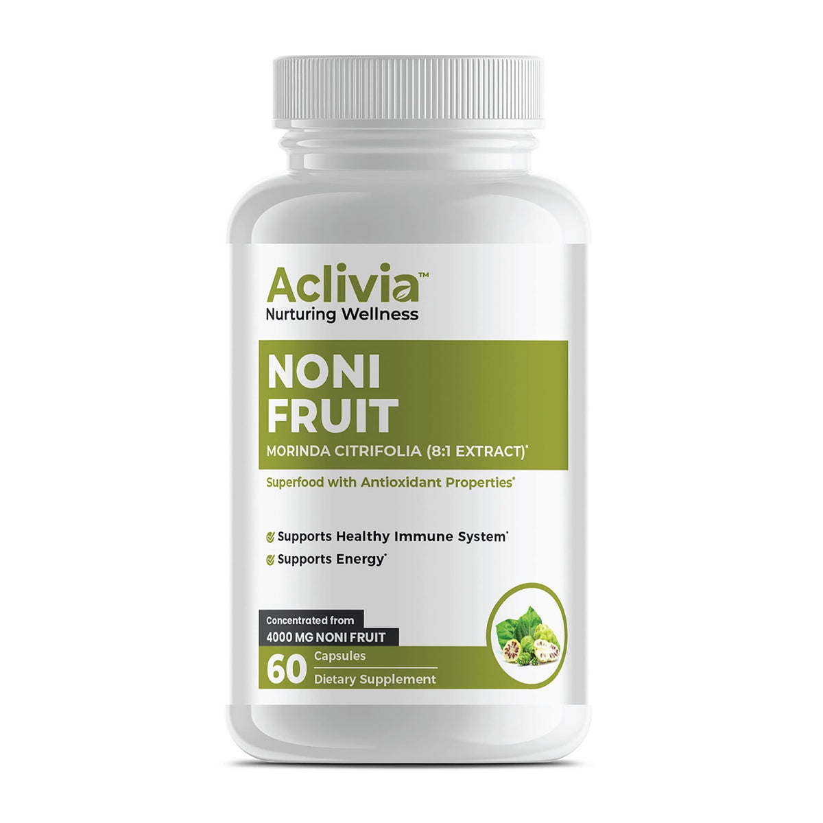Aclivia Noni hawaiano cápsulas: cápsulas de 4000 mg para bienestar diario