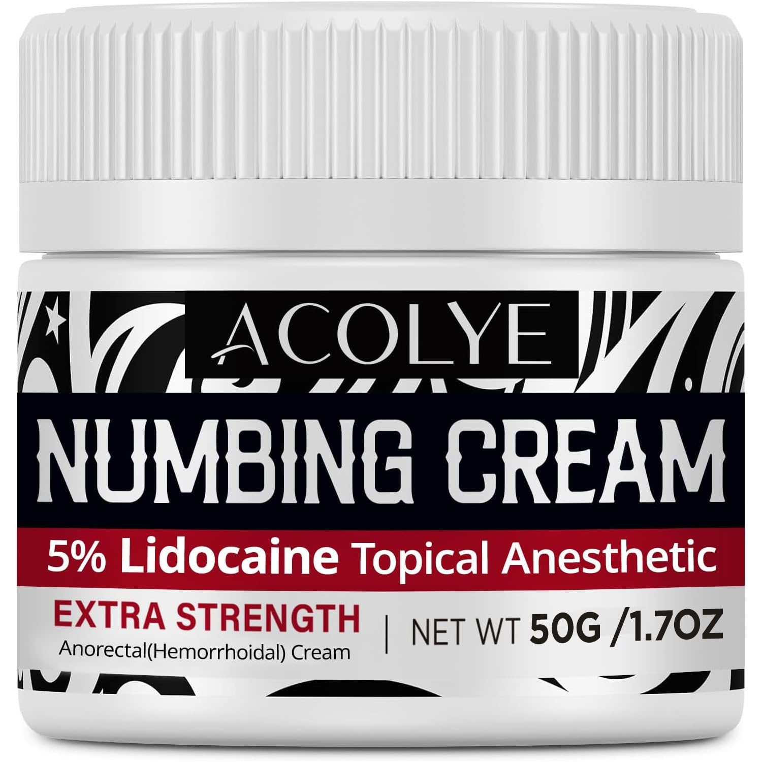 Crema anestésica Acolye 5x acción para alivio rápido de molestias locales.