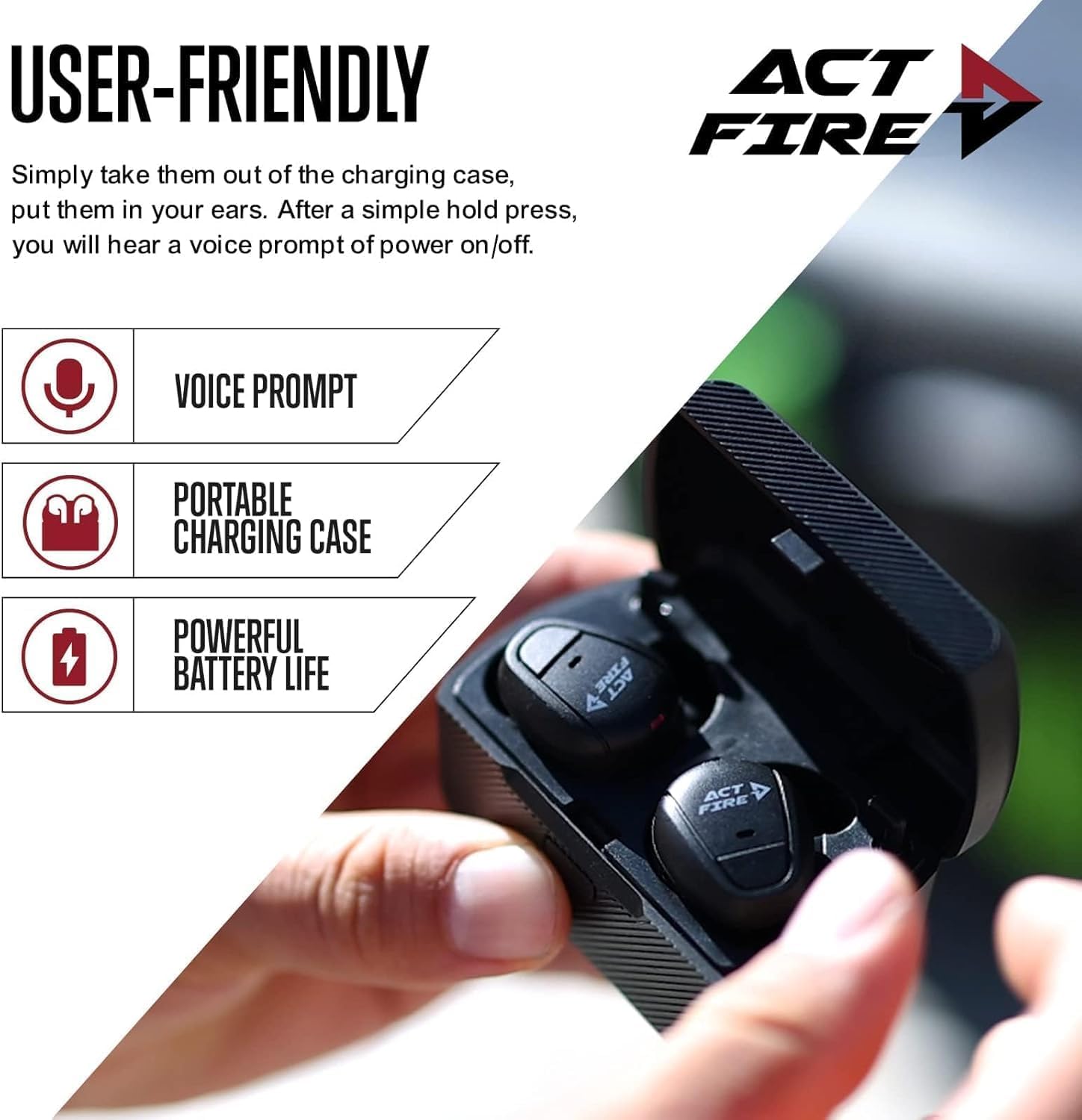 ACT FIRES kit de protección auditiva: solución todo en uno para tiro y deporte.