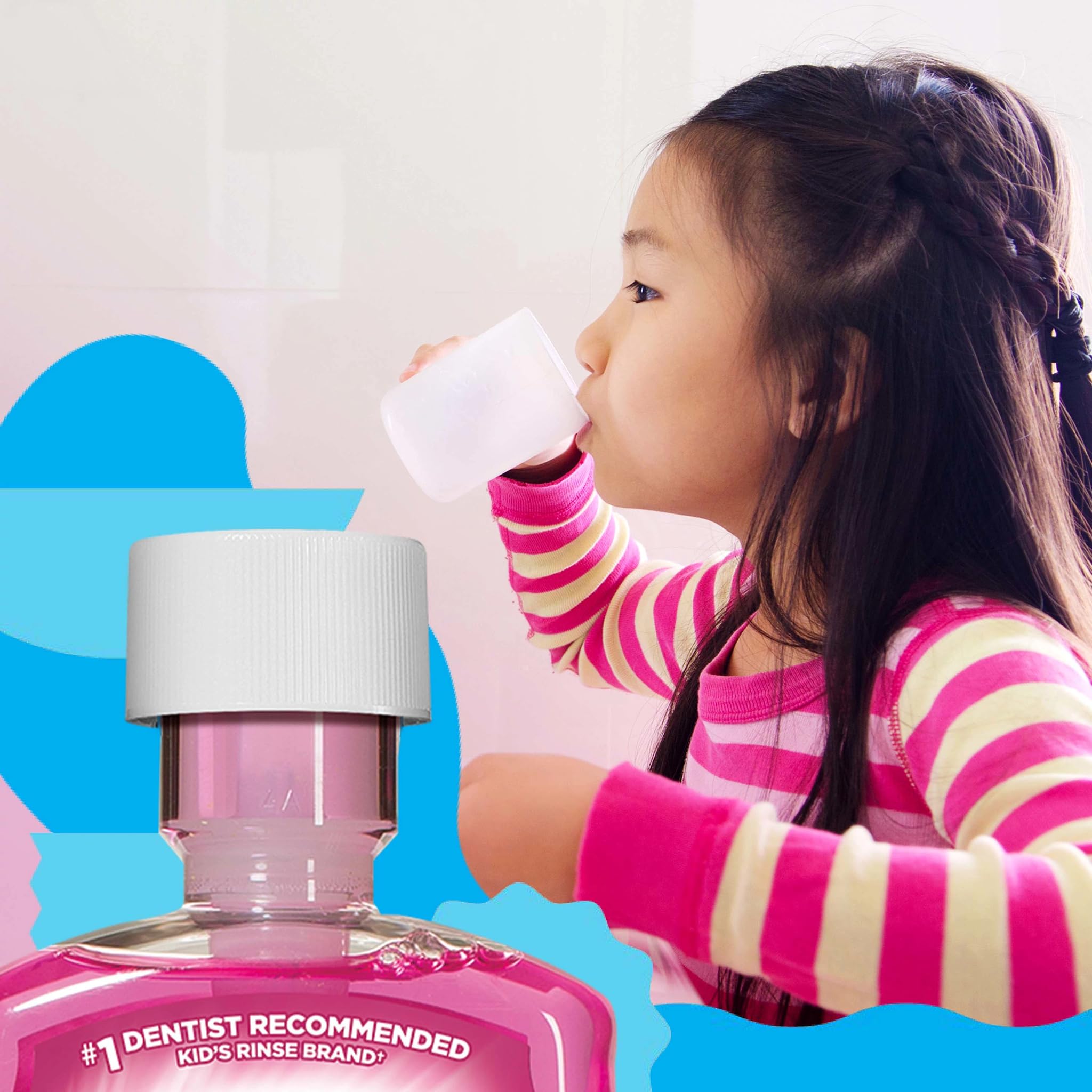 ACT Kids etiqueta sin azúcar y sin alcohol para dientes sensibles.