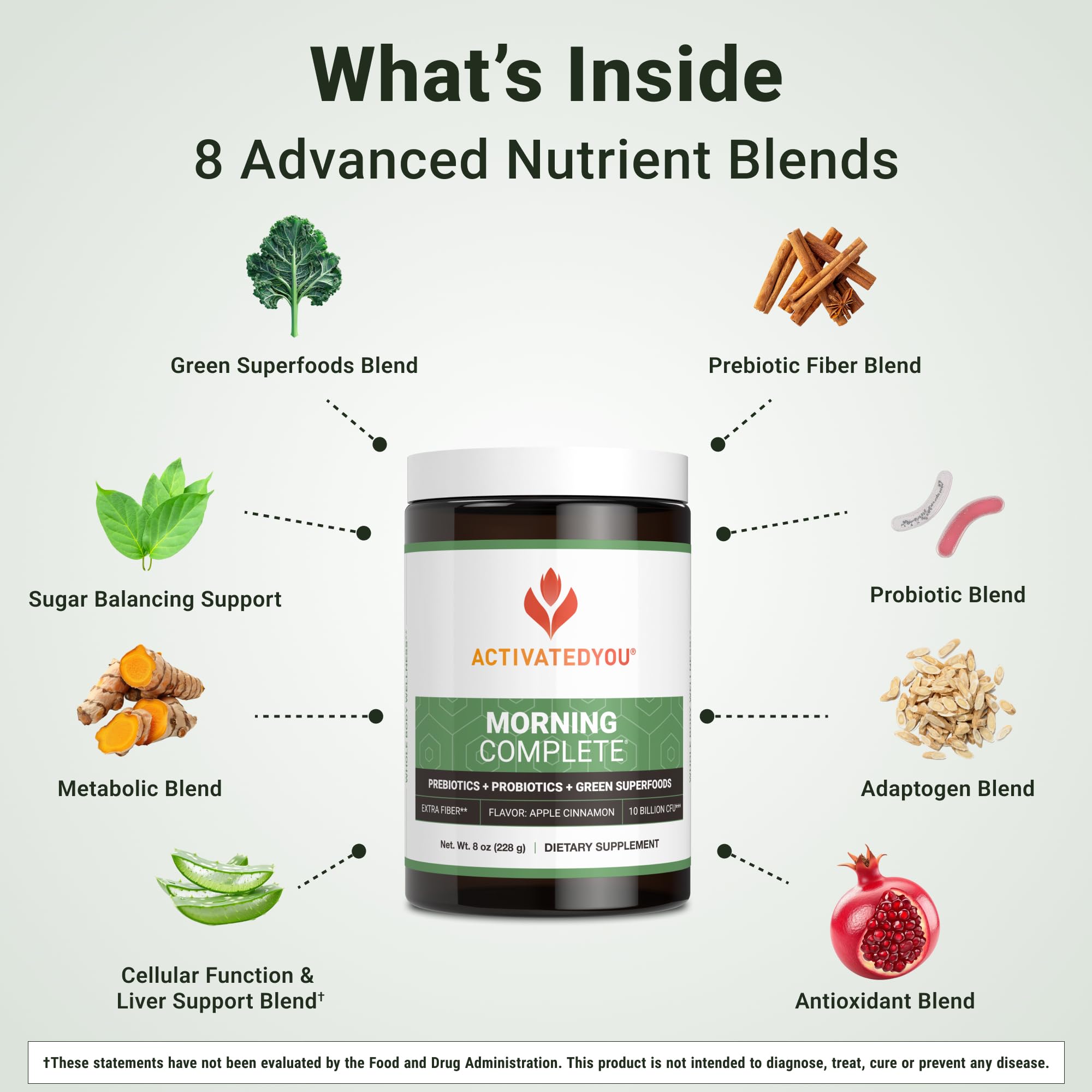 ActivatedYou Morning Complete, mezcla de greens para bienestar general