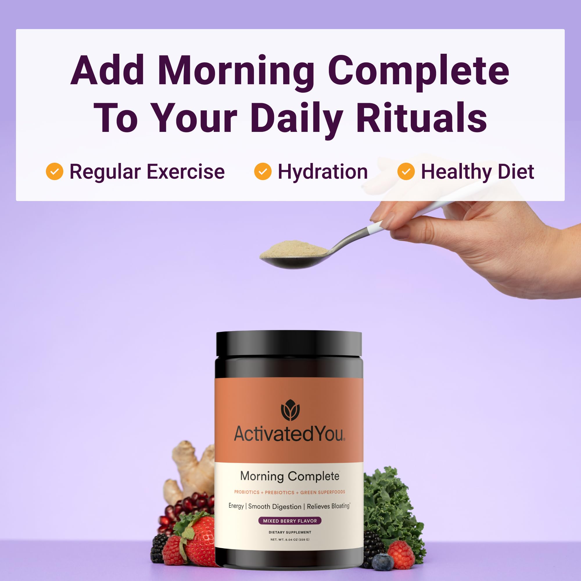 Ritual matutino con sabor a bayas para energizar sin cafeína.