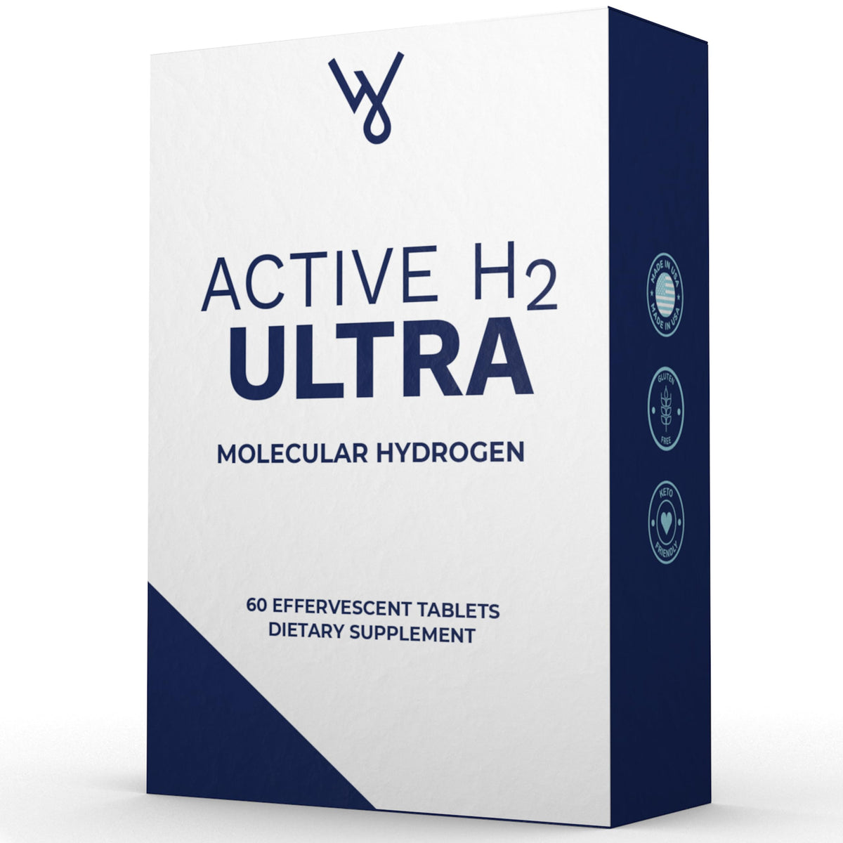 Active H2 Ultra tableta se disuelve en agua liberando hidrógeno para hidratación.