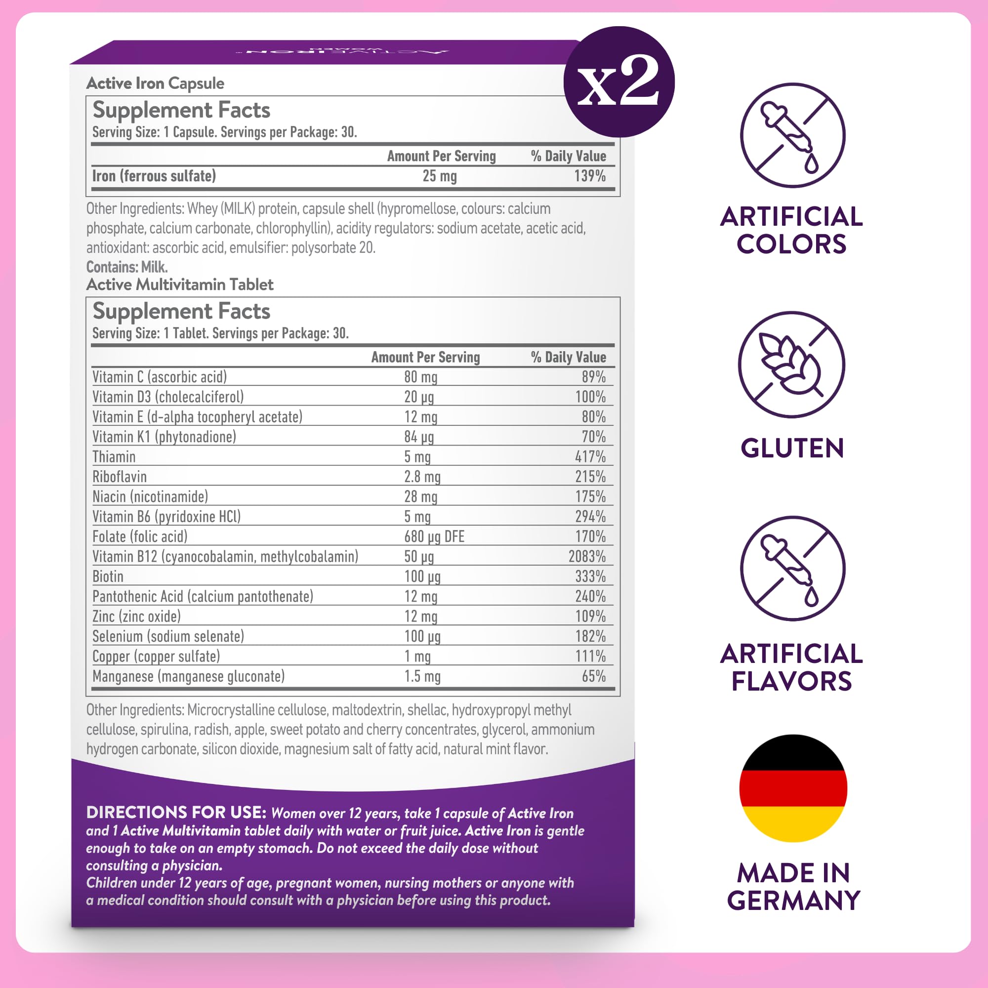 Active Iron: envase resistente con envoltorio protector para frescura