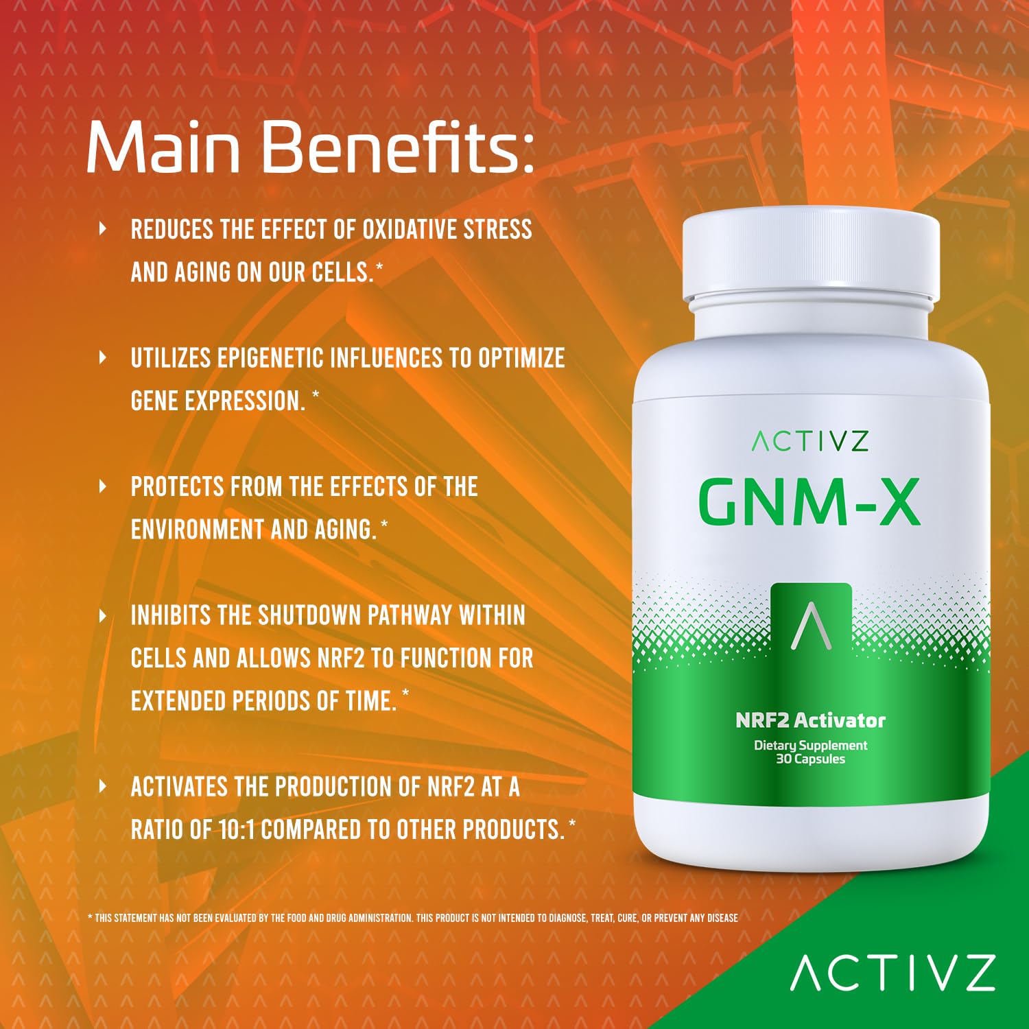 Empaque sostenible de Activz GNM-X protege el contenido.