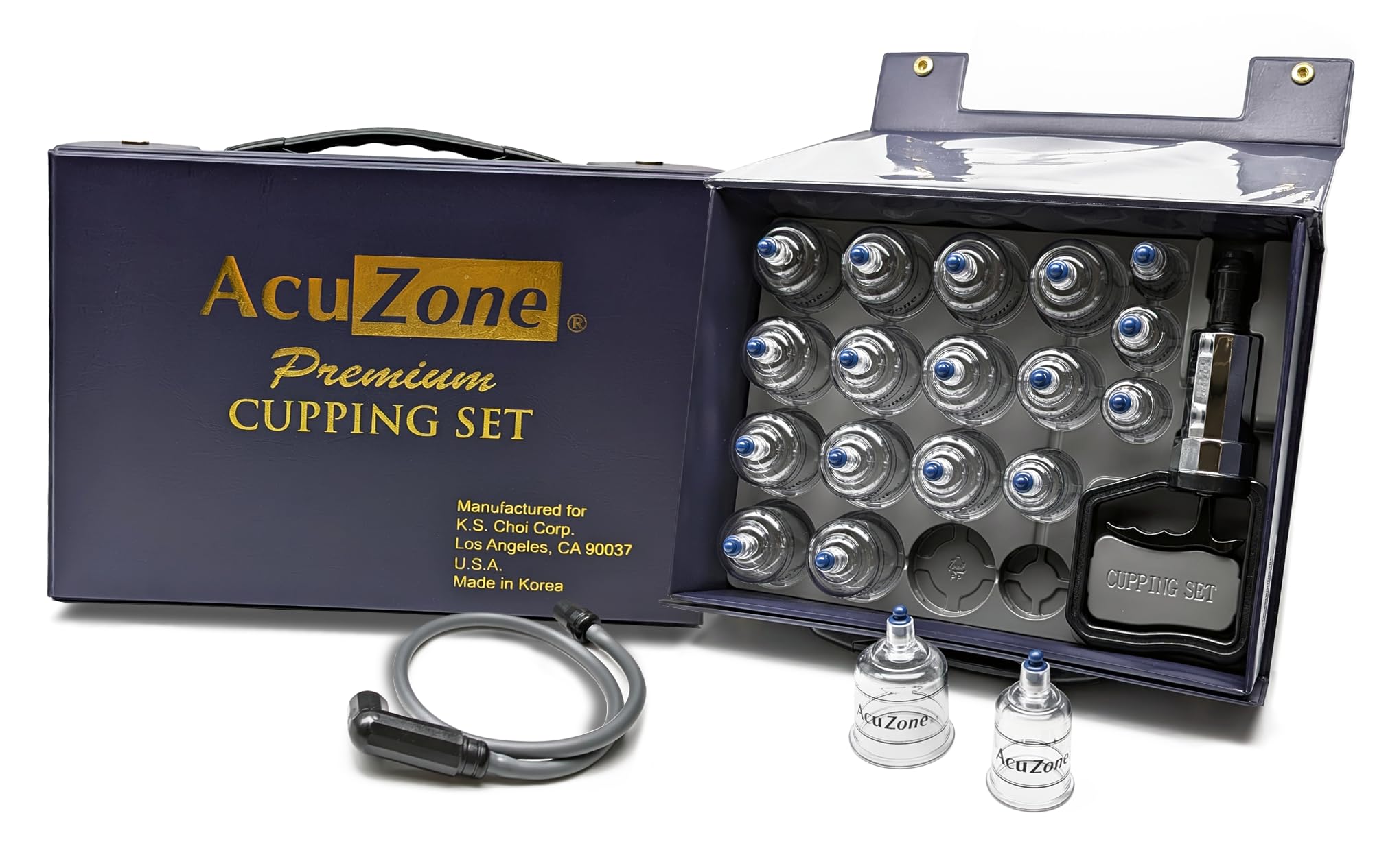 AcuZone Premium 19 ventosas: conjunto variado para diferentes zonas del cuerpo.