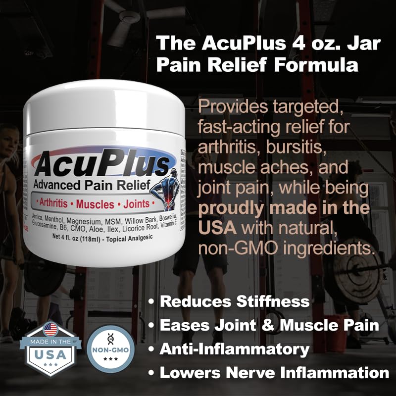 AcuPlus aplicacion rapida crema topica para dolor muscular.