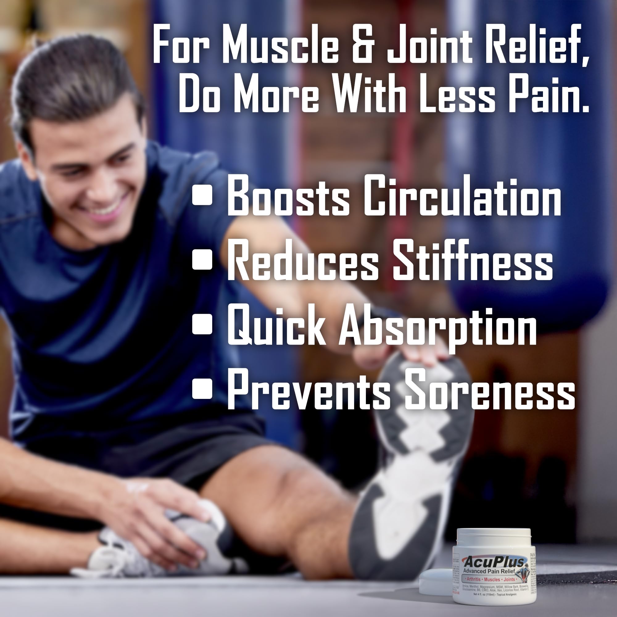 AcuPlus crema bursitis tendinitis alivia inflamacion.